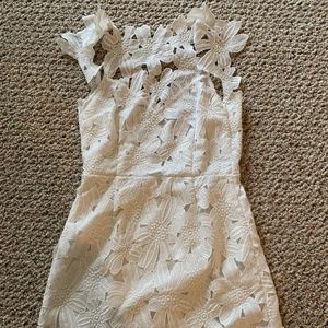 White floral lace Saylor dress